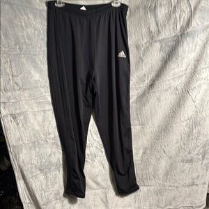 Adidas men’s  Black Track Pants size large zippers at ankle